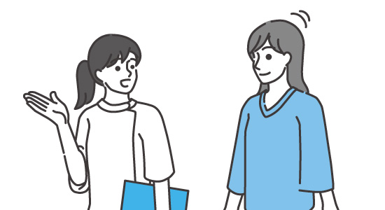 乳がん検診の様子
